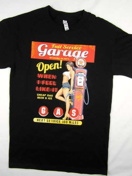 

full service garage racing rod car tee shirt mens black choose a size
