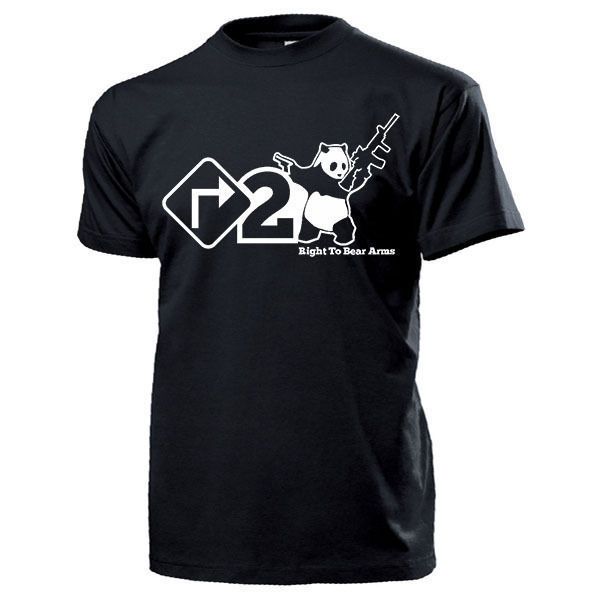 

2019 new cotton tee shirt right to bear arms recht waffen zu tragen us army panda - t shirt summer t-shirt