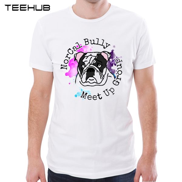 

2019 men's new funny painted pug printed short sleeve t-shirt summer fashion hip hop novelty o-neck soft tee