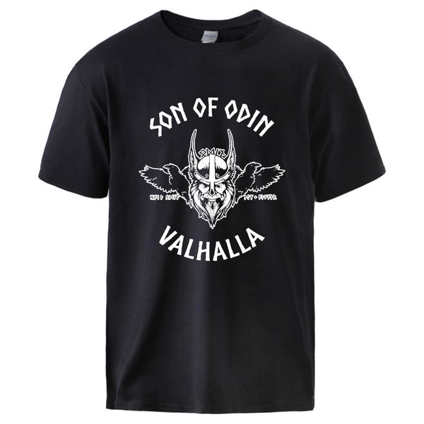 

vikings sons of odin man causal 2020 summer short sleeve cotton tshirt fashion hip hop streetwear male loose fit fitness tee