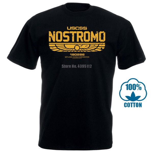 

nostromo distressed look mens t shirt retro alien film movie weyland covenant hip hop tee t shirt new arrival tees causal 011993