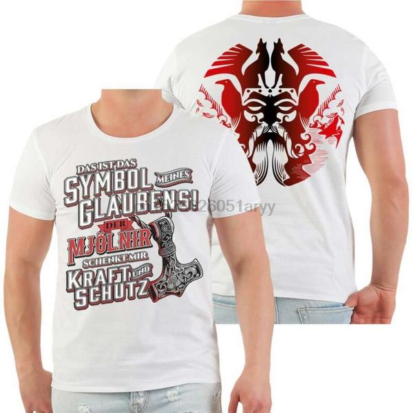 

t-shirt symbol des glaubens wikinger thors hammer germanen odin nordisch heiden
