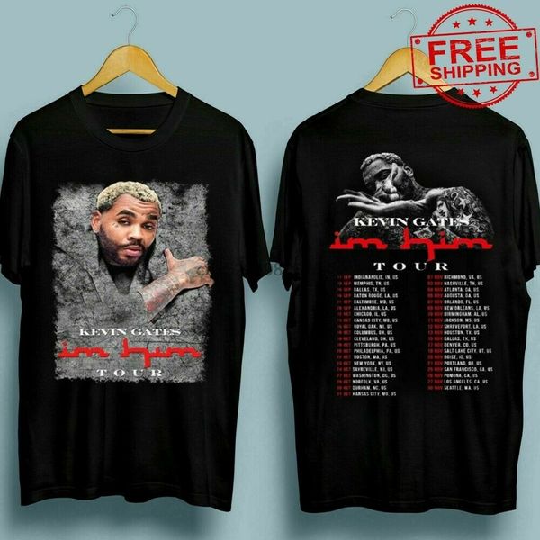 

hip kevin gates in him tour 2020 t shirt rap hip hop mens black t-shirt