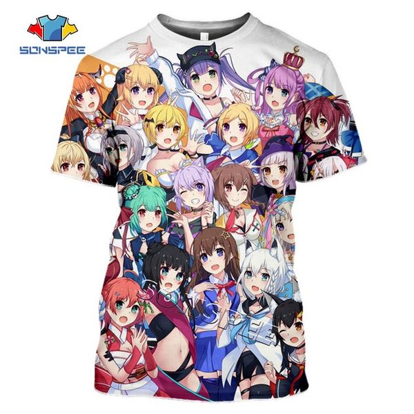 

summer anime loli game re zero rem homme 3d print shirts humor horror aesthetic men clothing