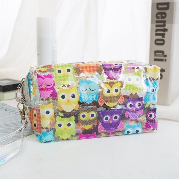 

transparent waterproof and stationery wash cartoon cosmetic large capacity stationery storage bag cute portable cosmetic bag 1crdq