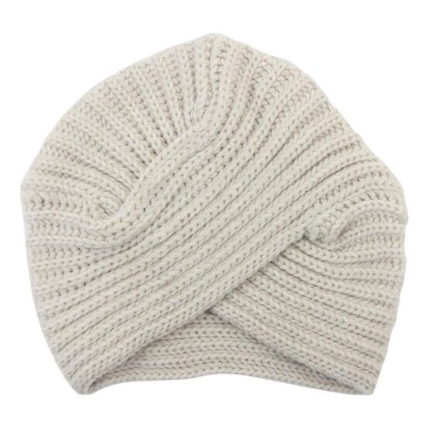 

newly fashion women knitted turban hat india plate head cap autumn winter keep warm cute beanies lady girl crochet cross hats fi, Blue;gray