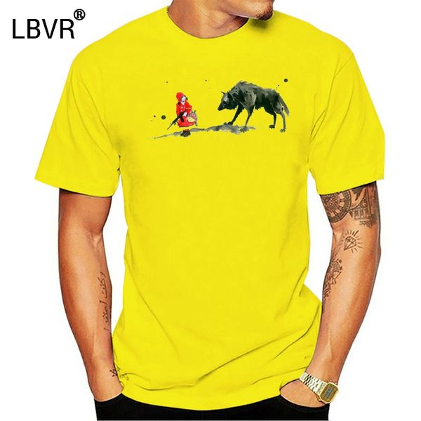 

красная шапочка белая сшитое mens t-shirt печать летние топы тройники