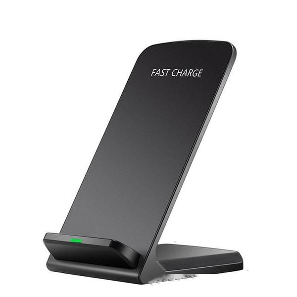 

qi wireless charger adapter qc 2.0 quick charge dock stand for samsung s6 s7 s8 plus s9 s10 note10 9 8 fast charging pad