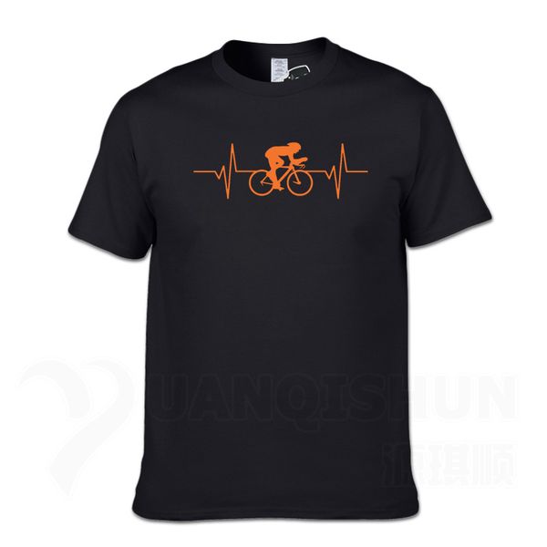 

funny mountain bikes mtb cycle heartbeat t shirt 16 colors homme custom short sleeve men t-shirt tee plus size streetwear