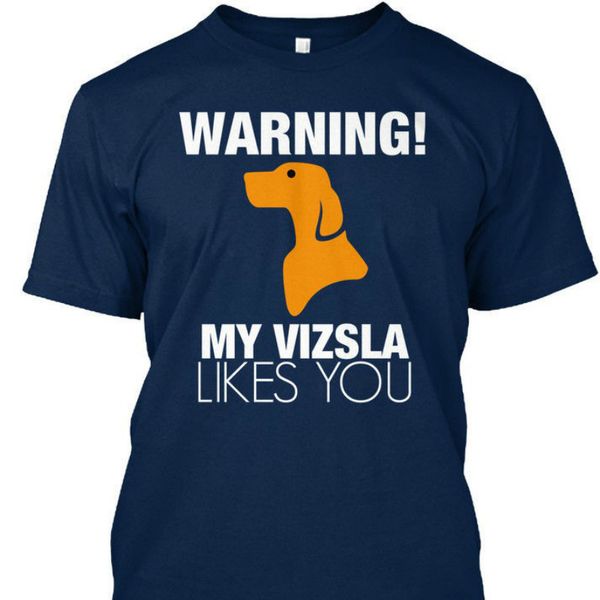

предупреждение my vizsla нравится стандартная мужская футболка сыпучего black men tshirts homme тройники