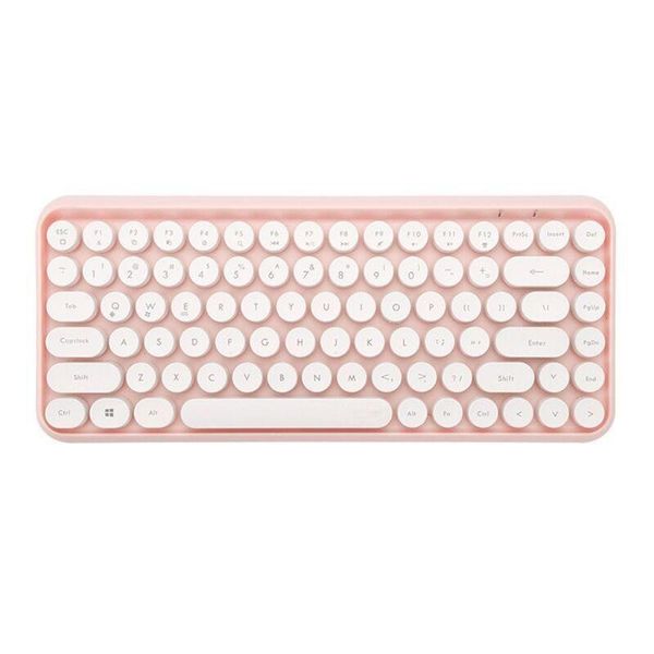 

wireless bluetooth keyboard round key cap gaming keypad with 84 keys for smartphone tablet pc computer