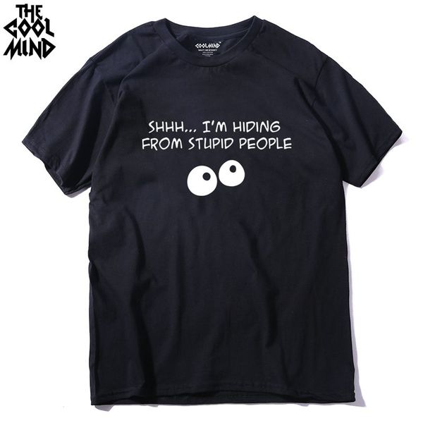 

coolmind fu0112a summer men t shirts funny slogan tees men's short sleeve 100% cotton t-shirt o-neck casual tshirt