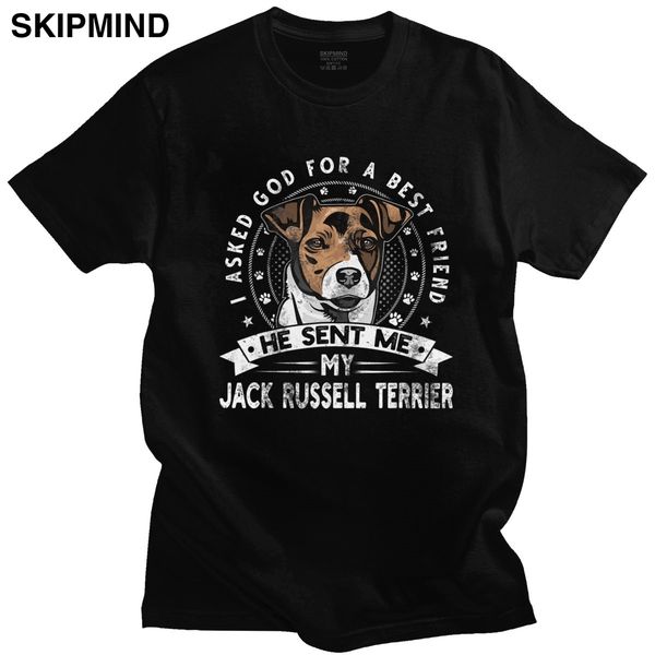 

grunge style jack russell terrier t shirt men short sleeve casual dog friend tshirt distressed print 100% cotton tee merch gift