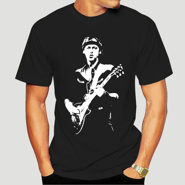 

men's stylish casual soft dire straits guitar design t shirt-4265a