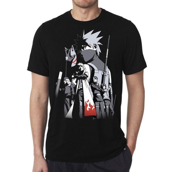 

2019 cool naruto shippuden t-shirt - kakashi hatake ninja story anime tee shirt tee
