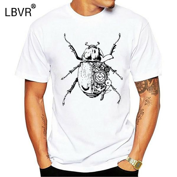 

робот bug tshirt мужчины новизна футболка стимпанк топы хлопок серые тройники мужская 3d печать tshirt одежда плюс размер punk streetwear