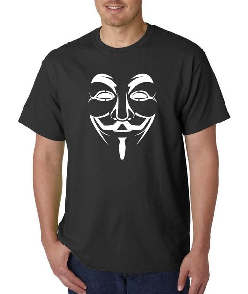 

anonymous mask t-shirt, s-3xl, v vendetta guy fawkes om hacker funny casual brand shirts t shirt men clothing