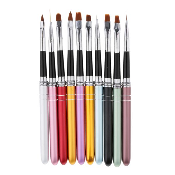

10pcs nail art design brushes set gel uv drawing painting dotting polish brush pencil kit