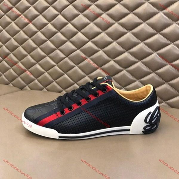

lusso men vintage low-printed sneaker progettista mesh slip-on running casual shoes lady fashion mixed breathable trainers, Black