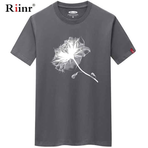 

riinr 2020 новая летняя мода цветочный печати tee shirt мужчины большой размер одежды футболка мужская o-образным вырезом с коротким рукавом