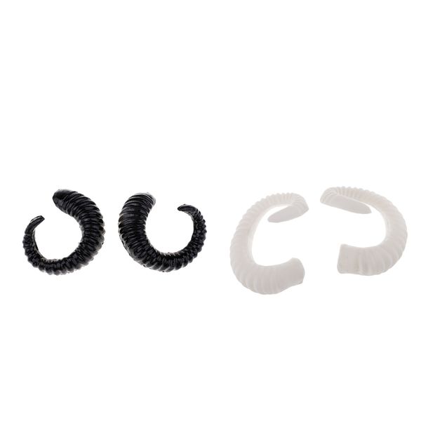 

3\" artificial ram horns costume gothic style hair headband diy accessories