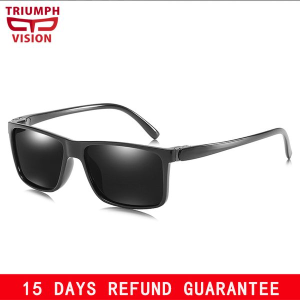 

vision anti glare shades men black square sun glasses for men lunette brand designer polarized sunglasses driving, White;black