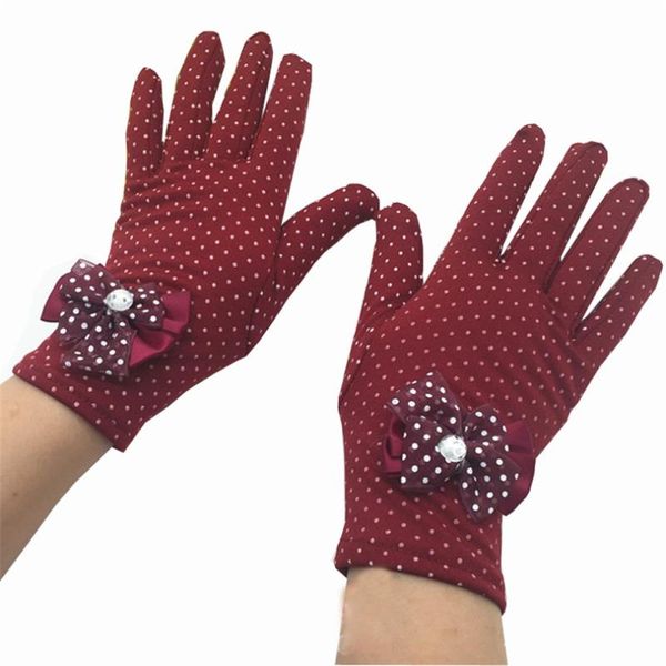 

visnxgi упругие женские бабочки узел перчатки зимы теплые варежки dot мода дизайн женщины алмазный перчатки женский наручные guantes, Blue;gray