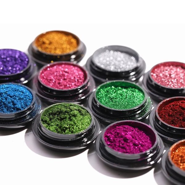 

nail glitter 1 box mirror powder dust metallic colorful effect rainbow candy toner chameleon color pigment, Silver;gold