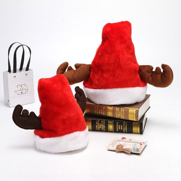 

rm315 short antler cotton-filled children's/rm315 plush short plush antler cotton-filled christmas hat children's/christmas hat