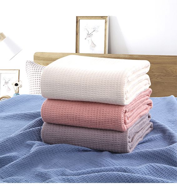 

blankets waffle blanket fleece knitted wool spring and autumn air conditioning sofa office nap