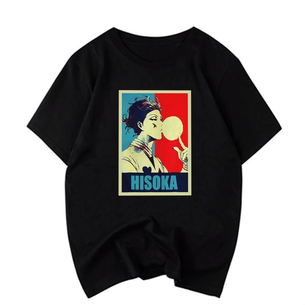 

hisoka t shirts men's hip hop printed casual cotton streetwear tees black tshirts