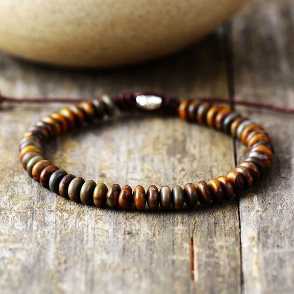 

men bracelet disc shape stone friendship bracelets handmade mens beads punk bracelet couples bracelets jewelry dropship y200918, Black