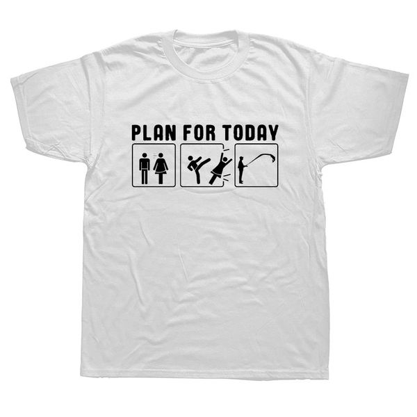 

funny plan for today fishing graphic t-shirt mens summer style fashion short sleeves oversized streetwear t shirts