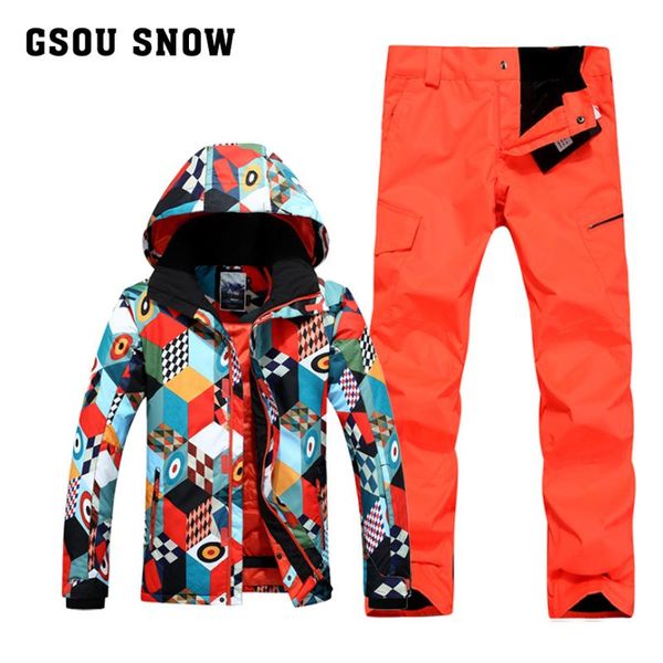 

skiing jackets snow gsou double single board ski suit men's