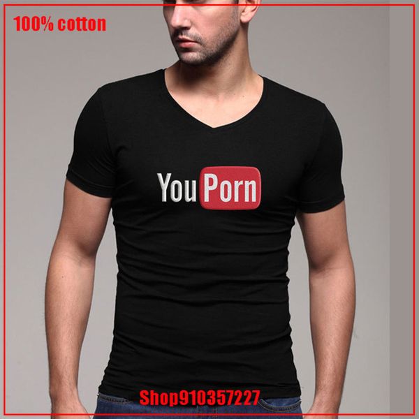 

2020 new coming vintage youtube or youporn youtuber black hombre camiseta summer v-neck comfortable all cotton tees