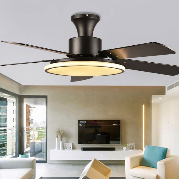 

nordic creative ceiling fans 5 blade ceiling fan lamps for living room home led light with remote control frequency conversion
