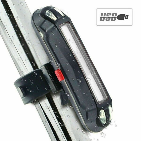 

led rechargeable bike tail light bicycle safety cycling warning rear lamp useful