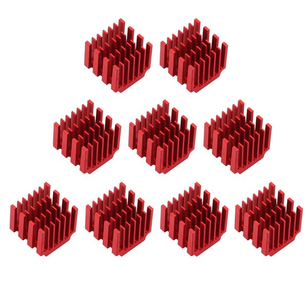 

10pcs/lot aluminum cooler heatsink for tmc2100 stepper motor driver red