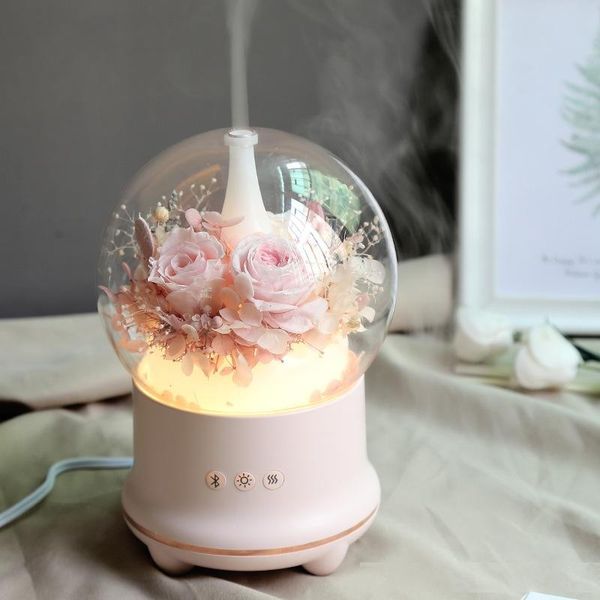 

new preserved fresh flower creative bluetooth audio humidifier home night light deskatomizer sprayer air refreshing