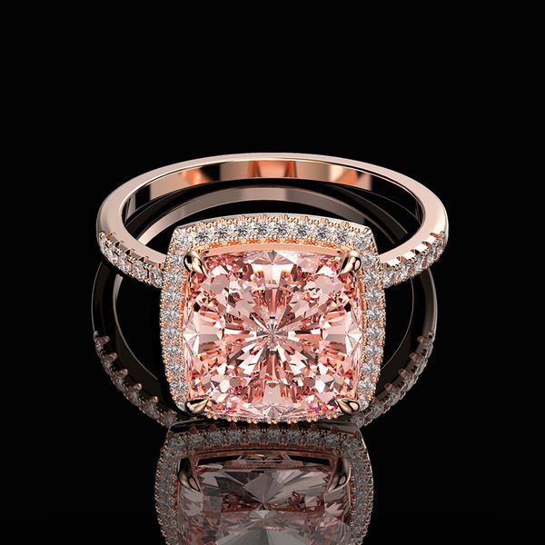Cluster Rings OEVAS Luxury 100% 925 Sterling Silver Creato Moissanite Morganite Gemstone Wedding Engagement Ring Fine Jewelry Wholesale