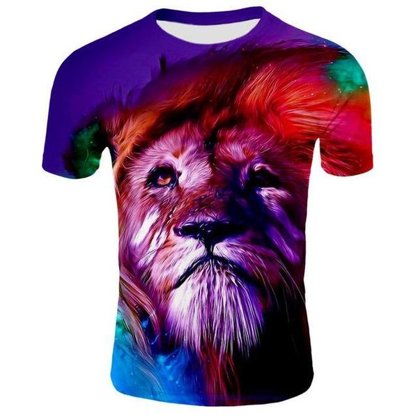 

men 's t -shirt 3d lion printed breathable animal men 3d print shirts oversized comics plus size men clothing