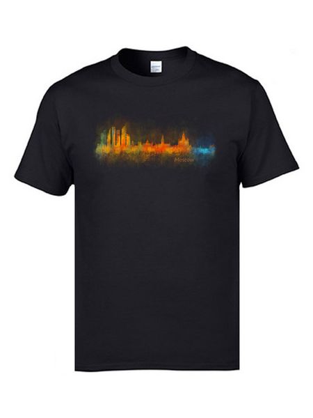 

университет высокого качества tshirts москва архитектура стиль акварель dwawing футболка мужская 2019 досуг моды топы тиса