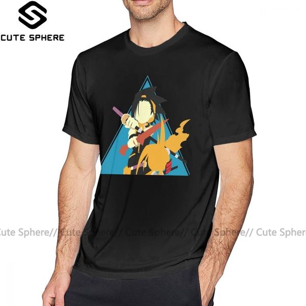 

shaman king t shirt yoh asakura minimalist design t-shirt male short-sleeve tee shirt 100 cotton streetwear 5x print cute tshirt