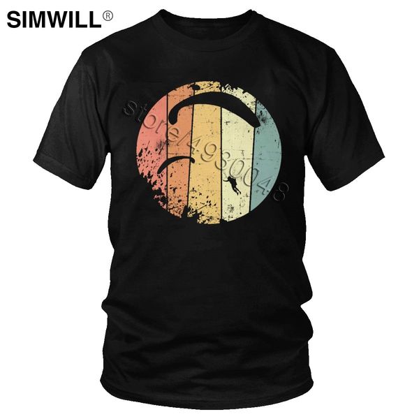 

men 80s paragliding t shirt personality paraglider t-shirt short sleeves eco cotton printing tee crew neck regular fit gift