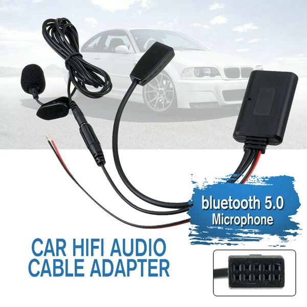 

car bluetooth 5.0 + cd aux o hifi cable adaptor microphone for- e46 3-series 2002-2006