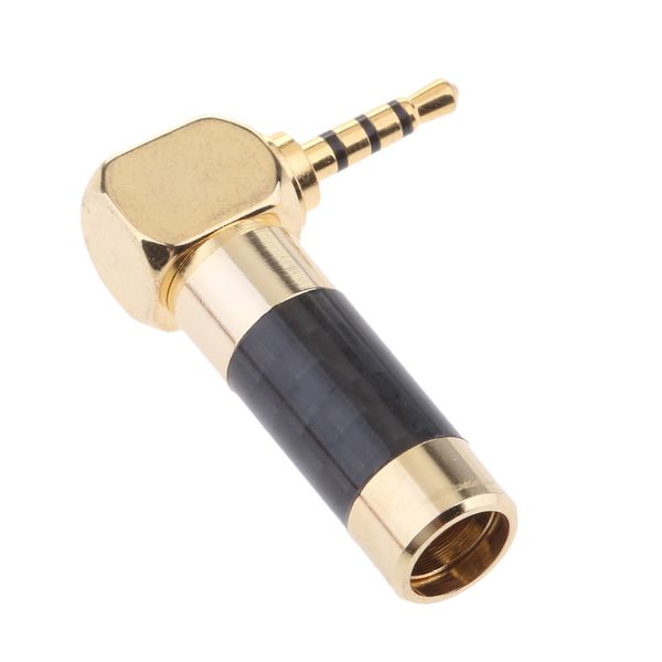 

2.5mm l-shaped right angle 4 pole male plug conductor connector
