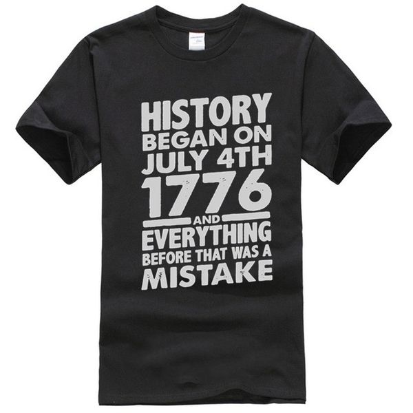 

mens history began on july 4th 1776 t-shirt