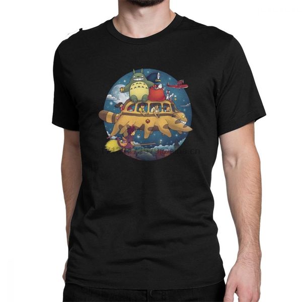 

ghibli world t shirt men cotton novelty t-shirts hayao miyazaki manga japan no face totoro spirited away tee shirt short sleeve