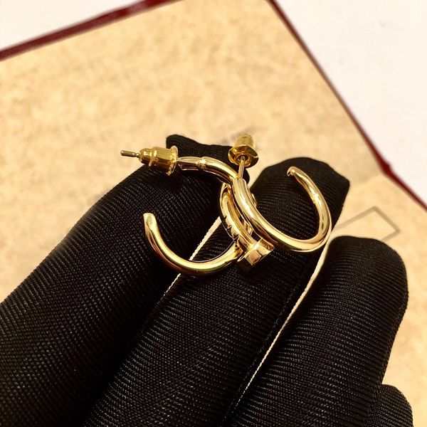 

Brand Sell Brand Fashion Stainless Steel Big Screw Earrings Silver Rose Gold Stud Love Earrigns for Women Lovers Cool Punk Jewelry