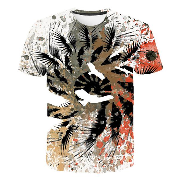 

colorful dizziness 3d print shirts horror plus size funny men clothing